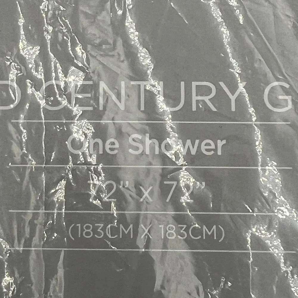 Lush Decor Mid Century Geo Shower Curtain Blue Gray 72x72 Geometric New
